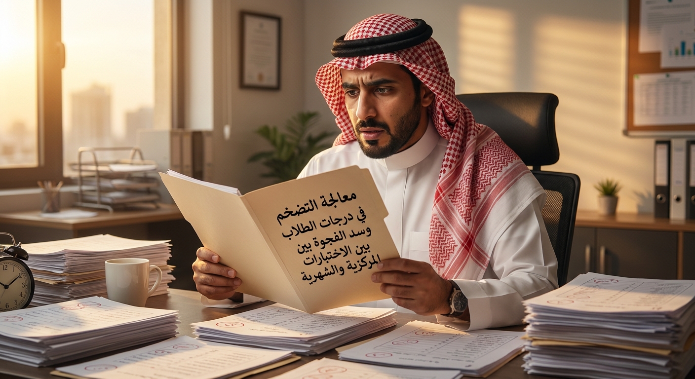 صورة ضبط جودة التقويم ومعالجة تضخم الدرجات وفق لائحة تقويم الطالب في التعليم العام 2025م